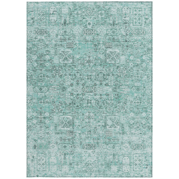 Homeroots 3' Charcoal And Silver Floral Area Rug - Washable, Indoor-outdoor, Stain Resistant, Durable Design 5' X 8' Polyester 578227