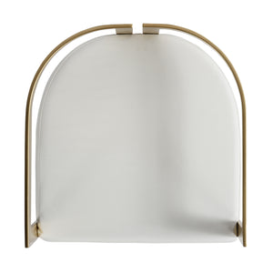 Clarence Faux Leather & Metal Bar Height Stool 5782402 White Butler Specialty