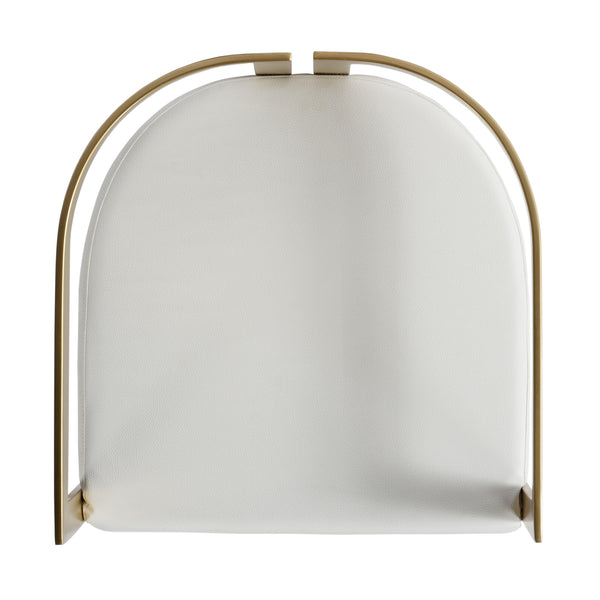 Clarence Faux Leather & Metal Bar Height Stool 5782402 White Butler Specialty