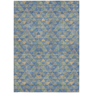 Homeroots 3' Beige Tan And Taupe Geometric Washable Area Rug For Indoor And Outdoor Spaces - Durable Design 5' X 8' Polyester 578245