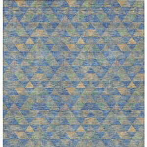Homeroots 3' Beige Tan And Taupe Geometric Washable Area Rug For Indoor And Outdoor Spaces - Durable Design 10' X 14' Polyester 578249