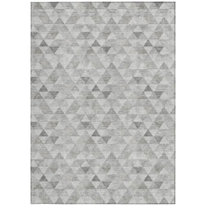 Homeroots 3' Beige Tan And Taupe Geometric Washable Area Rug For Indoor And Outdoor Spaces - Durable Design 9' X 12' Polyester 578254