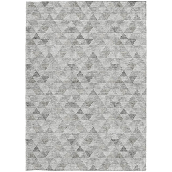 Homeroots 3' Beige Tan And Taupe Geometric Washable Area Rug For Indoor And Outdoor Spaces - Durable Design 9' X 12' Polyester 578254