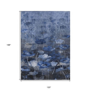 Homeroots 3' Beige Taupe Floral Washable Area Rug For Indoor And Outdoor Spaces - Stylish And Durable Design 10' X 14' Polyester 578273