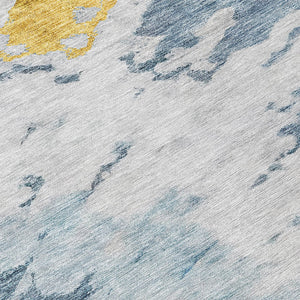 Homeroots 3' Artichoke Green Abstract Indoor Outdoor Area Rug – Stylish, Washable, And Stain Resistant Design 8' Round Polyester 578294