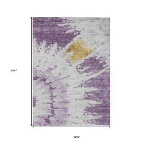 Homeroots 3' Artichoke Green Abstract Indoor Outdoor Area Rug – Stylish, Washable, And Stain Resistant Design 9' X 12' Polyester 578308