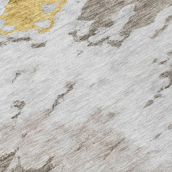 Homeroots 3' Artichoke Green Abstract Indoor Outdoor Area Rug – Stylish, Washable, And Stain Resistant Design 8' Round Polyester 578318