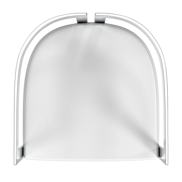 Butler Specialty Clarence Modern Faux Leather Counter Stool With Sturdy Iron Frame For Stylish Kitchen Seating White Stainless Steel,Plyboard,Foam,Faux Leather 5783220-butler