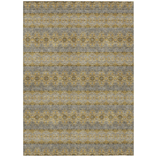 HomeRoots 9' Elegant Floral Medallion Area Rug – Durable, Washable, Indoor/Outdoor with Timeless Design 9' X 12' 578326