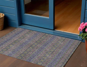 Homeroots 3' Inviting Gold Gray Silver Floral Medallion Washable Area Rug For Indoor Outdoor Spaces 3' X 5' Polyester 578346