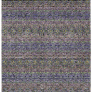 Homeroots 3' Inviting Gold Gray Silver Floral Medallion Washable Area Rug For Indoor Outdoor Spaces 8' X 10' Polyester 578349