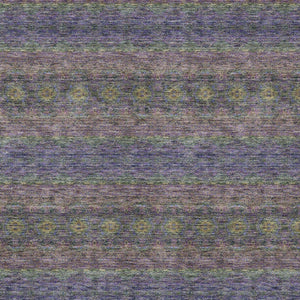 Homeroots 3' Inviting Gold Gray Silver Floral Medallion Washable Area Rug For Indoor Outdoor Spaces 8' X 10' Polyester 578349