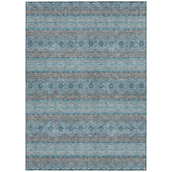 Homeroots 3' Inviting Gold Gray Silver Floral Medallion Washable Area Rug For Indoor Outdoor Spaces 9' X 12' Polyester 578362