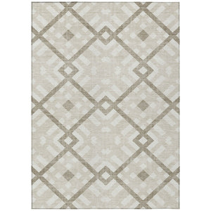 HomeRoots 9' Durable Geometric Area Rug for Indoor and Outdoor Use | Washable, Stain-Resistant, Versatile Design 9' X 12' 578374