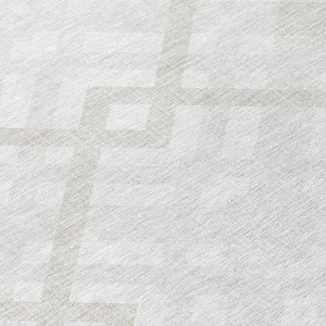 Homeroots 3' Artichoke Green Geometric Washable Area Rug - Perfect For Indoor And Outdoor Spaces, Durable Design 8' Round Polyester 578396