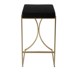 Natalya Faux Leather & Metal Backless Bar Height Stool 5784034 Black Butler Specialty