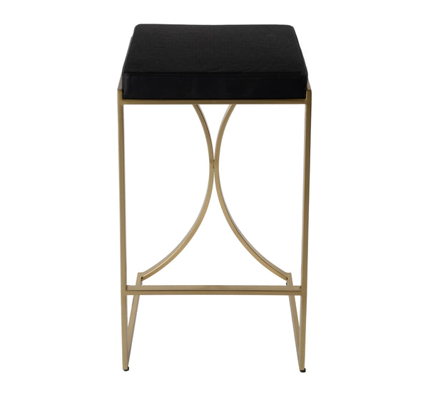 Natalya Faux Leather & Metal Backless Bar Height Stool 5784034 Black Butler Specialty