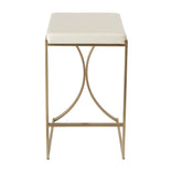 Natalya Faux Leather & Metal Backless Bar Height Stool 5784402 White Butler Specialty