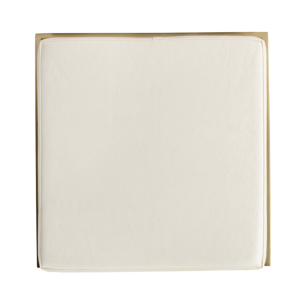 Natalya Faux Leather & Metal Backless Bar Height Stool 5784402 White Butler Specialty