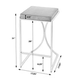 Natalya Faux Leather & Metal Backless Bar Height Stool 5784402 White Butler Specialty