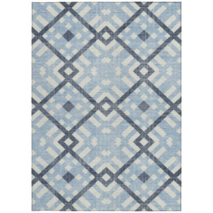 Homeroots 3' Artichoke Green Geometric Washable Area Rug - Perfect For Indoor And Outdoor Spaces, Durable Design 3' X 5' Polyester 578442