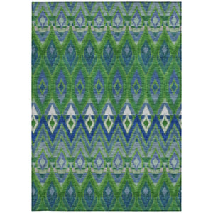 Homeroots 3' Southwestern Washable Indoor Outdoor Area Rug In Brown Beige And Artichoke Green For Versatile Style 9' X 12' Polyester 578470