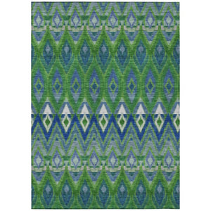 HomeRoots 9' Southwestern-Style Area Rug in Earthy Green and Blue - Durable, Washable, and Versatile Design 9' X 12' 578470