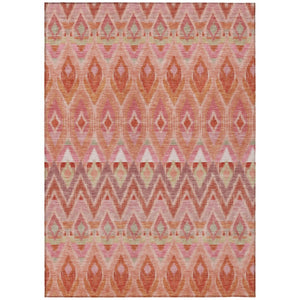HomeRoots 9' Stylish Pink Salmon and Blush Southwestern Washable Area Rug for Indoor and Outdoor Spaces 9' X 12' 578476