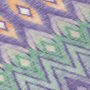 Homeroots 3' Southwestern Washable Indoor Outdoor Area Rug In Brown Beige And Artichoke Green For Versatile Style 5' X 8' Polyester 578479