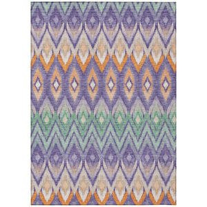 HomeRoots 9' Southwestern Area Rug in Vibrant Purple Lilac and Orange - Washable, Durable, Indoor/Outdoor Use 9' X 12' 578482