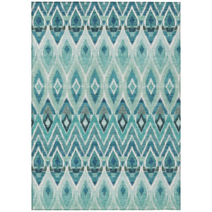 HomeRoots 9' Stylish Southwestern Area Rug in Teal Blue, Aqua & Mint Green - Durable, Washable & Versatile Decor 9' X 12' 578494