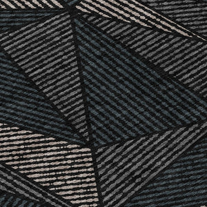 Homeroots 3' Black Charcoal And Gray Geometric Washable Area Rug For Indoor Outdoor Spaces - Durable Design 8' X 10' Polyester 578499