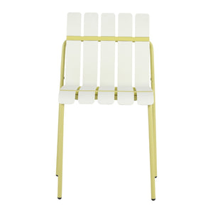 English Elm Summer Outdoor Dining Set Stackable Pp Chairs Round Table Uv Resistant Patio Cream White,Grain Yellow,White W3450S00025