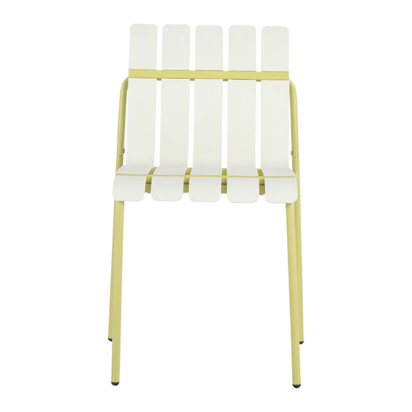 English Elm Summer Outdoor Dining Set Stackable Pp Chairs Round Table Uv Resistant Patio Cream White,Grain Yellow,White W3450S00025