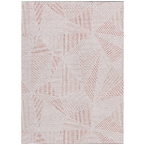 Homeroots 3' Black Charcoal And Gray Geometric Washable Area Rug For Indoor Outdoor Spaces - Durable Design 5' X 8' Polyester 578503