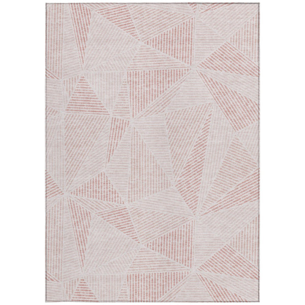 Homeroots 3' Black Charcoal And Gray Geometric Washable Area Rug For Indoor Outdoor Spaces - Durable Design 5' X 8' Polyester 578503