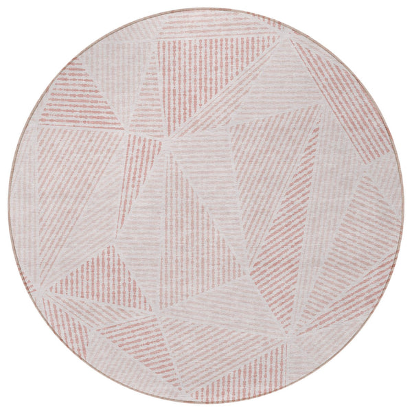 Homeroots 3' Black Charcoal And Gray Geometric Washable Area Rug For Indoor Outdoor Spaces - Durable Design 8' Round Polyester 578504