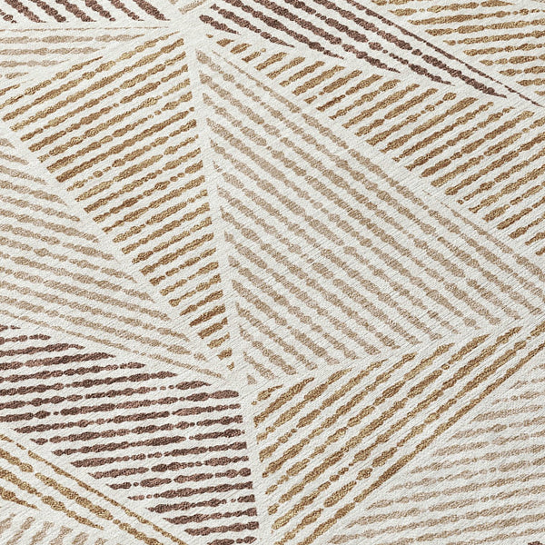 Homeroots 3' Black Charcoal And Gray Geometric Washable Area Rug For Indoor Outdoor Spaces - Durable Design 8' X 10' Polyester 578511