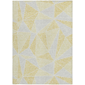 Homeroots 3' Black Charcoal And Gray Geometric Washable Area Rug For Indoor Outdoor Spaces - Durable Design 10' X 14' Polyester 578519