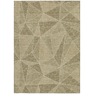 Homeroots 3' Black Charcoal And Gray Geometric Washable Area Rug For Indoor Outdoor Spaces - Durable Design 9' X 12' Polyester 578530