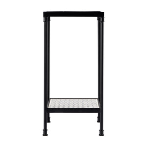 Butler Specialty Lana Handcrafted Bone Inlay Side Table – A Stunning Blend Of Art And Function For Any Space Gray Metal,Resin,Bone Inlay 5785321-butler