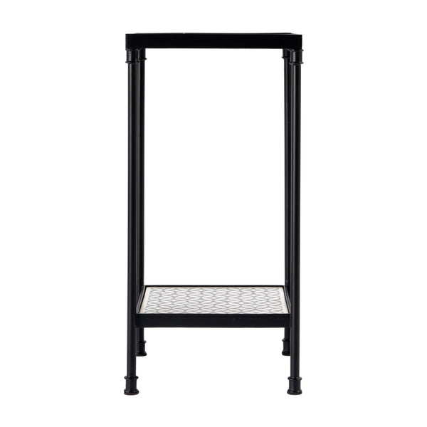 Butler Specialty Lana Handcrafted Bone Inlay Side Table – A Stunning Blend Of Art And Function For Any Space Gray Metal,Resin,Bone Inlay 5785321-butler