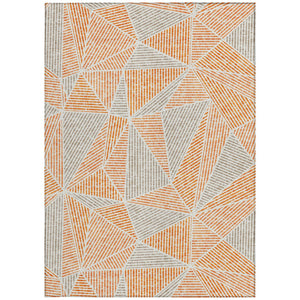 Homeroots 3' Black Charcoal And Gray Geometric Washable Area Rug For Indoor Outdoor Spaces - Durable Design 9' X 12' Polyester 578542