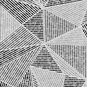 Homeroots 3' Black Charcoal And Gray Geometric Washable Area Rug For Indoor Outdoor Spaces - Durable Design 8' X 10' Polyester 578547