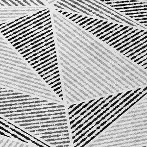 Homeroots 3' Black Charcoal And Gray Geometric Washable Area Rug For Indoor Outdoor Spaces - Durable Design 9' X 12' Polyester 578548