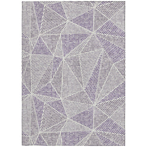 Homeroots 3' Black Charcoal And Gray Geometric Washable Area Rug For Indoor Outdoor Spaces - Durable Design 9' X 12' Polyester 578554