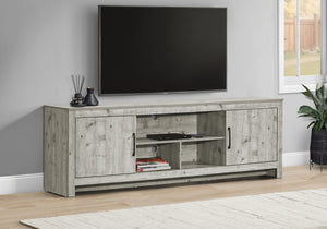 English Elm Tv Stand 72 Inch Media Console Laminate Finish Solid Wood Legs Cable Management Storage B2710P461906