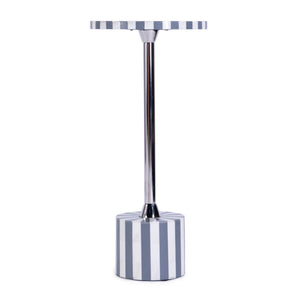 Zane Round Bone Inlay & Metal Side Table 5786321 Gray and White Butler Specialty