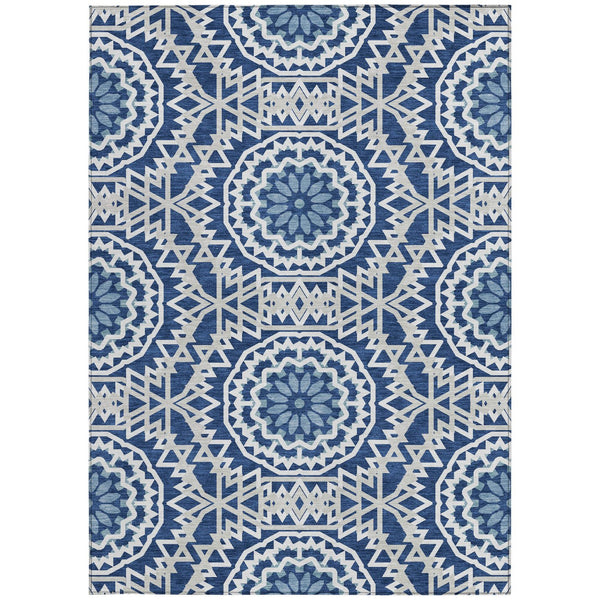 Homeroots 3' Floral Medallion Area Rug - Artichoke Green & Tan, Washable For Indoor & Outdoor Use, Durable Design 10' X 14' Polyester 578651