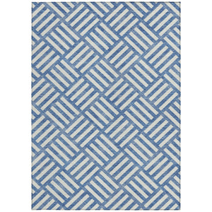 Homeroots 3' Artichoke Green Geometric Washable Area Rug - Stylish Indoor/Outdoor Design For Any Space 3' X 5' Polyester 578718